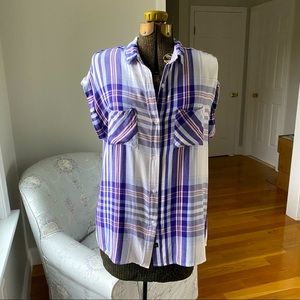 Rails Brand Button-Up Tee